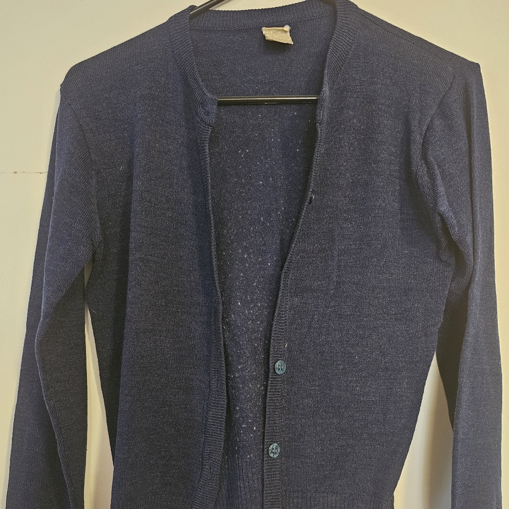 'Sears' Blue Cardigan Sweater
